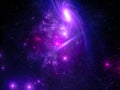 Space background: galaxies and star clusters - digitally generated image Royalty Free Stock Photo