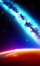 Space background illustration Artificial Intelligence artwork Generated Royalty Free Stock Photo