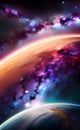 Space background illustration Artificial intelligence artwork generated Royalty Free Stock Photo