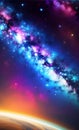 Space background illustration Artificial intelligence artwork generated Royalty Free Stock Photo