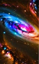 Space background illustration Artificial intelligence artwork generated Royalty Free Stock Photo