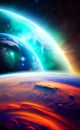 Space background illustration Artificial intelligence artwork generated Royalty Free Stock Photo