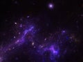 Space background with nebula and galaxies