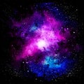 Space background with nebula, stars and galaxy. Vector illustration. AI generated Royalty Free Stock Photo