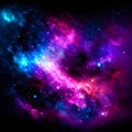 Space background with nebula and stars in outer space. Vector illustration. AI Generated Royalty Free Stock Photo