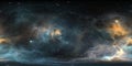 Space background with nebula and stars. Panorama, environment 360 HDRI map. Equirectangular projection, spherical panorama. Royalty Free Stock Photo