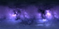 Space background with nebula and stars. Panorama, environment 360 HDRI map. Equirectangular projection, spherical panorama.