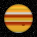 Planet Jupiter and starry sky