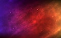 Space background. Realistic color nebula and shining stars. Futuristic cosmic backdrop. Bright cosmos with galaxy and Royalty Free Stock Photo