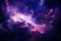 Space background with realistic nebula and shining stars. Colorful cosmos with stardust. Magic color galaxy. Infinite