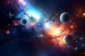 Space background with realistic nebula and shining stars. Cosmos with stardust and milky way. Magic color galaxy Royalty Free Stock Photo