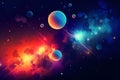 Space background with realistic nebula and shining stars. Cosmos with stardust and milky way. Magic color galaxy Royalty Free Stock Photo