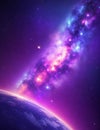 Space background with realistic shining stars. Infinite universe and starry night. Universe filled with stars, nebula Royalty Free Stock Photo