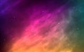 Space background with stardust and shining stars. Realistic cosmos and color nebula. Planet and milky way. Colorful Royalty Free Stock Photo