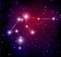 space background with stars and Aquarius constellation