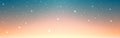 Space background wide banner. Magic orange nebula. Colorful universe with shining stars. Bright cosmos with milky way Royalty Free Stock Photo