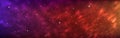 Space background wide. Colorful cosmos banner. Realistic galaxy with bright stars. Nebula with shining constellations Royalty Free Stock Photo