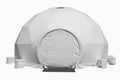Space base spherical tent, white round plastic round shaped building