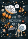 Space Is a Big Unknown World poster design