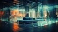 space blurred sci fi interior Royalty Free Stock Photo