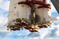 Space booster rocket nozzles Royalty Free Stock Photo