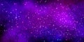 Space bright blue magenta rich grunge festive universal magic background with many stars