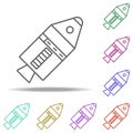 space capsule icon. Elements of Cartooning space in multi color style icons. Simple icon for websites, web design, mobile app,