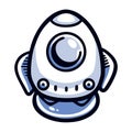 Space capsule icon in modern blue design Royalty Free Stock Photo