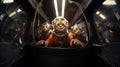 Space Cats Embark on Astronomical Adventures in spaceship