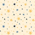 Space celestial kids seamless pattern or digital paper