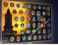 NASA flights 1998-2011 with mission badges Royalty Free Stock Photo
