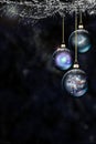 Space Christmas Baubles Royalty Free Stock Photo