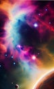 Space colours art illustration Artificial intelligence artwork generated Royalty Free Stock Photo
