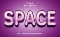 Space comic cartoon editable text effect in futuristic modern 3d style Royalty Free Stock Photo