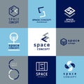 Space concept architecture logo