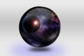 Space in glass sphere Royalty Free Stock Photo