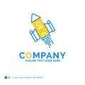 space craft, shuttle, space, rocket, launch Blue Yellow Business Royalty Free Stock Photo