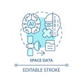 Space data turquoise concept icon Royalty Free Stock Photo