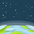 Space. Earth orbit. Sky and the universe with stars. Exploring the world Royalty Free Stock Photo