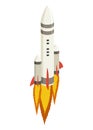 Space element isometric. Spaceship, space exploration image. Creative element, color web icon for infographic. Isolated