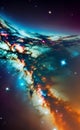 Space exploration background illustration Artificial intelligence artwork generated Royalty Free Stock Photo