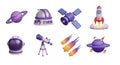 Space Exploration and Celestial Objects Collection Royalty Free Stock Photo