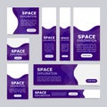 Space exploration company web banner design template Royalty Free Stock Photo