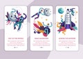 Space exploration cosmos voyage Internet web page template