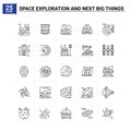 25 Space Exploration And Next Big Things icon set. vector background Royalty Free Stock Photo