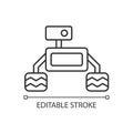 Space exploration robot linear icon Royalty Free Stock Photo