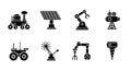 Space Exploration and Robotics Icons Set Royalty Free Stock Photo