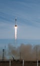 Space exploration - rocket launching from Baikonur cosmodrome Royalty Free Stock Photo