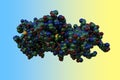 Space-filling molecular model of Yersinia pestis V-antigen, an essential virulence factor and mediator of immunity Royalty Free Stock Photo