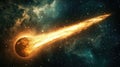 space floating comet Royalty Free Stock Photo